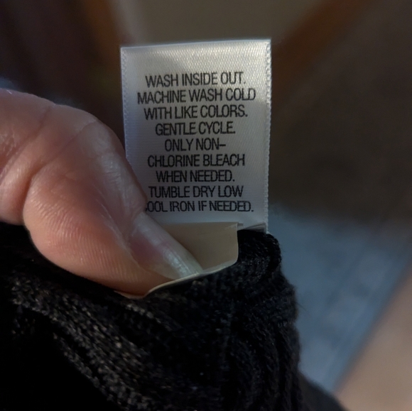 NWT Dana Buchman Sleeveless Dark Grey Mock Neck Dressy Herringbone Tank Med - Picture 5 of 5